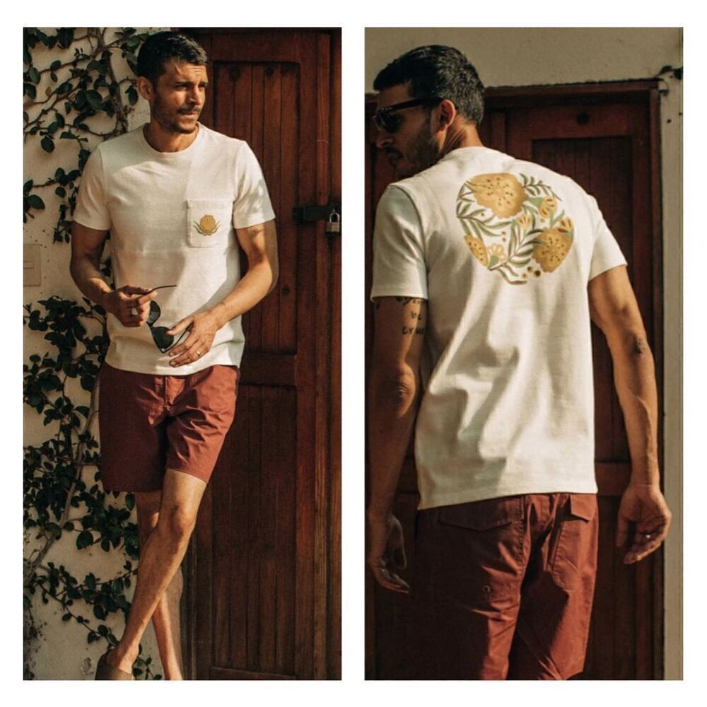 Taylor Stitch Heavy Bag Crewneck‎ Tee in Desert Flower Mens XS NWOT*READ